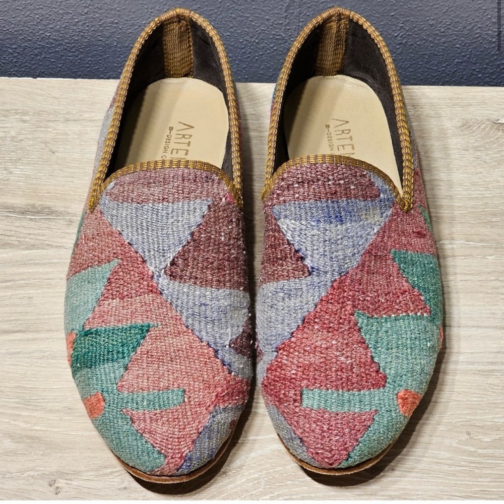 Artemis Design Co. Men's EU 45 / US 12 Kilim Shoes Woven Wool Loafers